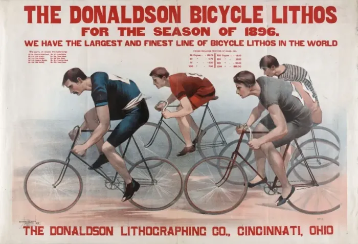 Framed Print : The Donaldson bicycle lithos for the season of 1896