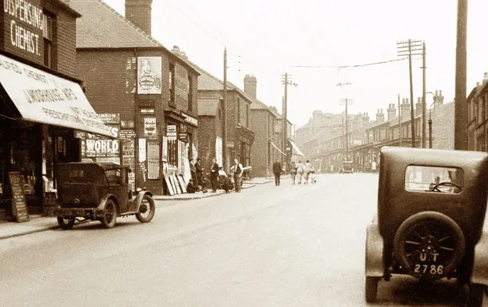 Framed Print : Doncaster Road, Denaby Main early 1900's Framed Print : Doncaster Road, Denaby Main early 1900's