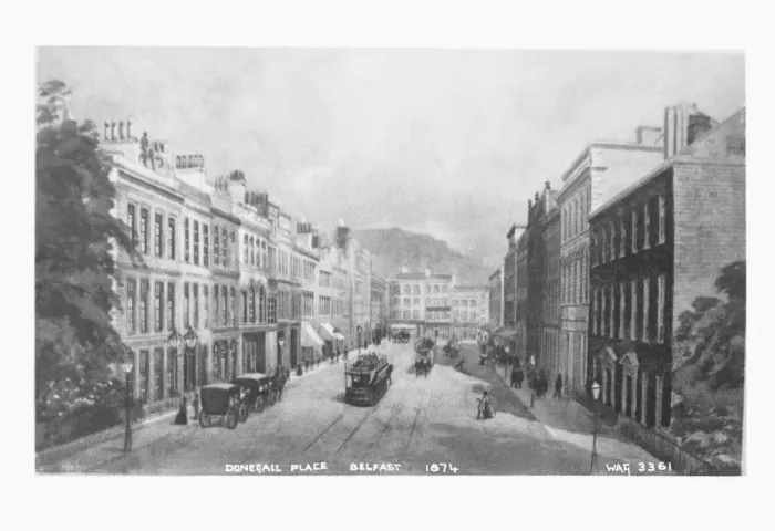 Framed Print : Donegall Place, Belfast 1874 Framed Print : Donegall Place, Belfast 1874