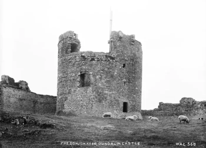 Framed Print : The Donjon Keep, Dundrum Castle Framed Print : The Donjon Keep, Dundrum Castle