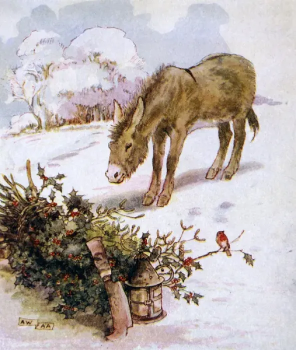Framed Print : Donkey in Snow 1927 Framed Print : Donkey in Snow 1927