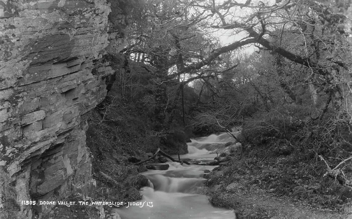 Framed Print : Doone Valley - The Waterslide Framed Print : Doone Valley - The Waterslide