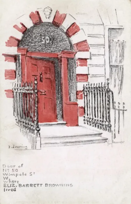 Framed Print : Door of 50 Wimpole Street, London Framed Print : Door of 50 Wimpole Street, London