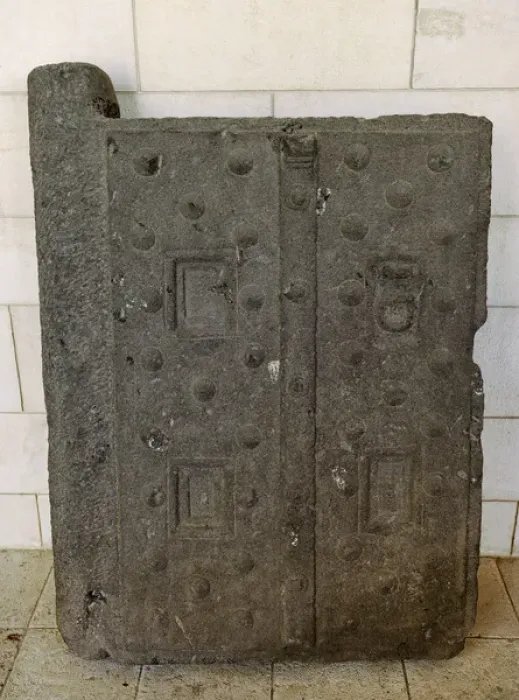 Framed Print : Door. Basalt. Tiberias. Roman period. 2nd-3rd century AD Framed Print : Door. Basalt. Tiberias. Roman period. 2nd-3rd century AD