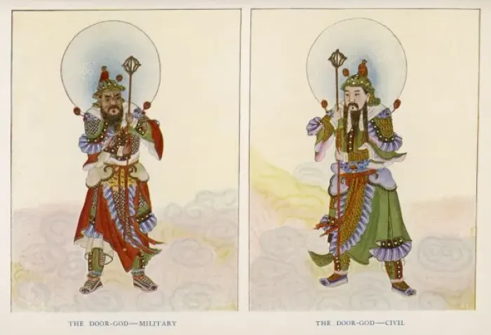 Framed Print : DOOR GODS. The Door Gods, military and civil Framed Print : DOOR GODS. The Door Gods, military and civil