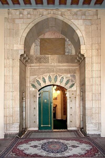 Door of Haci Bektash Veli Museum in Nevsehir Turkey