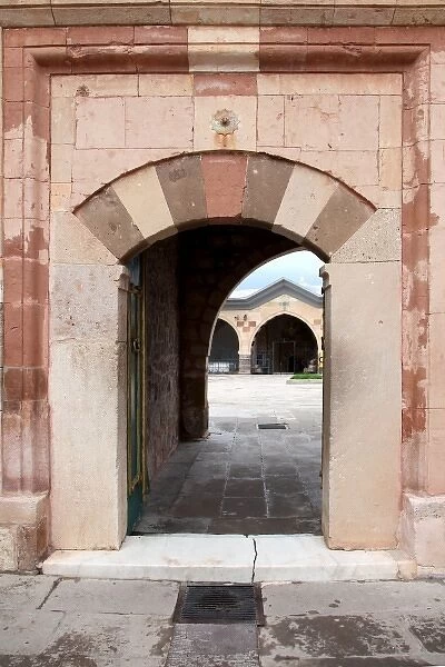 The door of Haji Bektash Veli Museum in Nevsehir Turkey