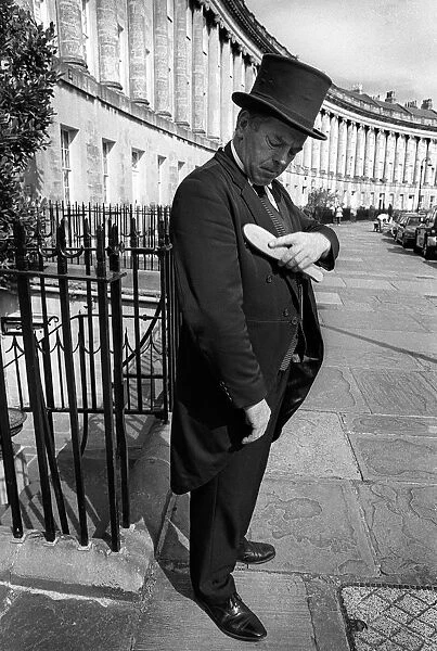 The doorman at The Royal Crescent Hotel, Bath, Somerset