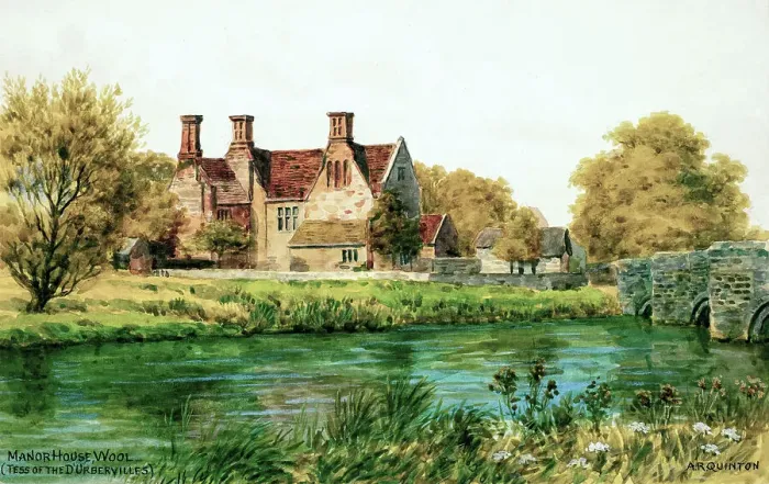 Framed Print : Dorchester - The Manor House, Wool, Dorset Framed Print : Dorchester - The Manor House, Wool, Dorset