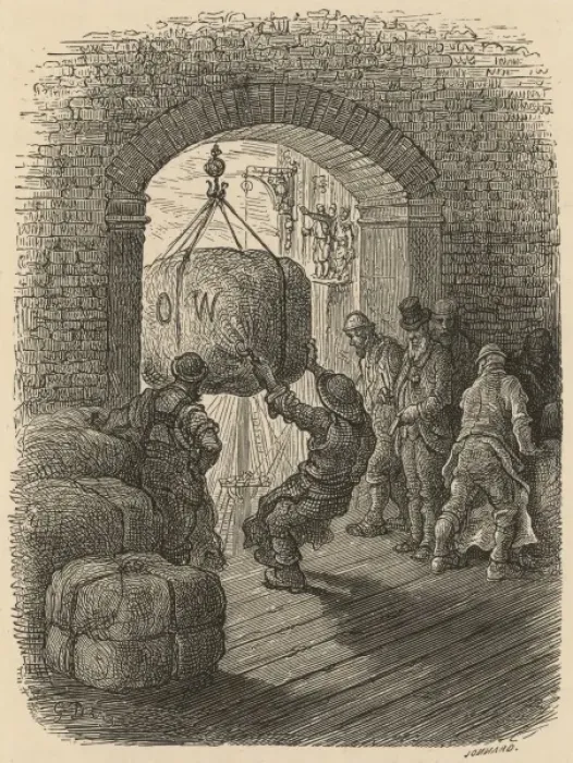 Framed Print : Dore / Dockers and Bale Framed Print : Dore / Dockers and Bale