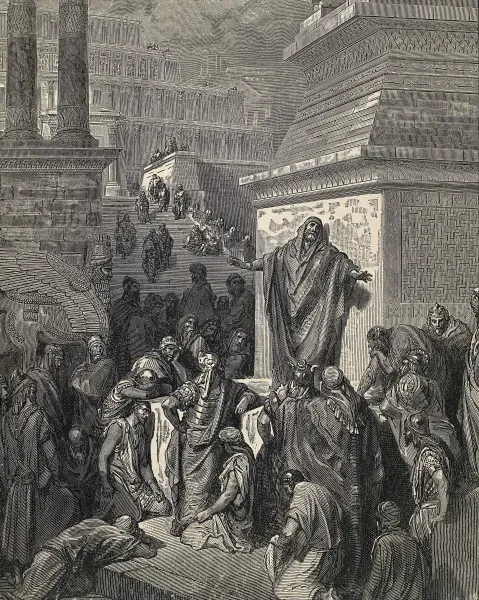 La Conversion De Saint Paul by Giovanni Battista Gaulli Stock Photo