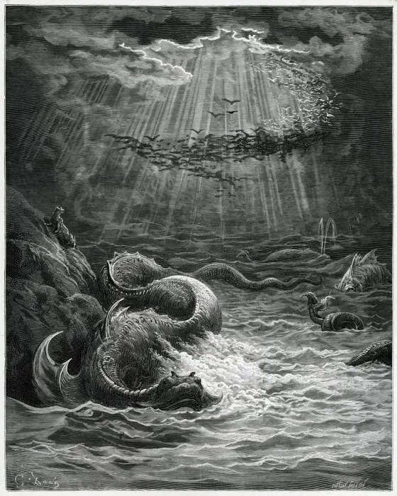 Framed Print : DORE SEA CREATURE Framed Print : DORE SEA CREATURE