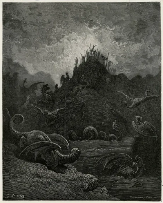 Framed Print : DORE SEA SERPENT Framed Print : DORE SEA SERPENT