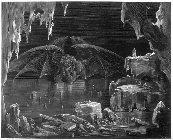 Dores Dante Demon. The winged demon in his icy lair
