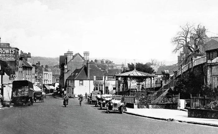 Framed Print : Dorking South Street probably 1920s Framed Print : Dorking South Street probably 1920s