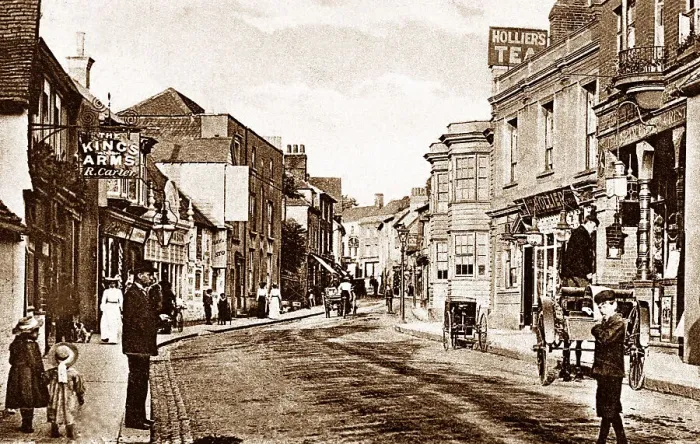 Framed Print : Dorking West Street early 1900s Framed Print : Dorking West Street early 1900s