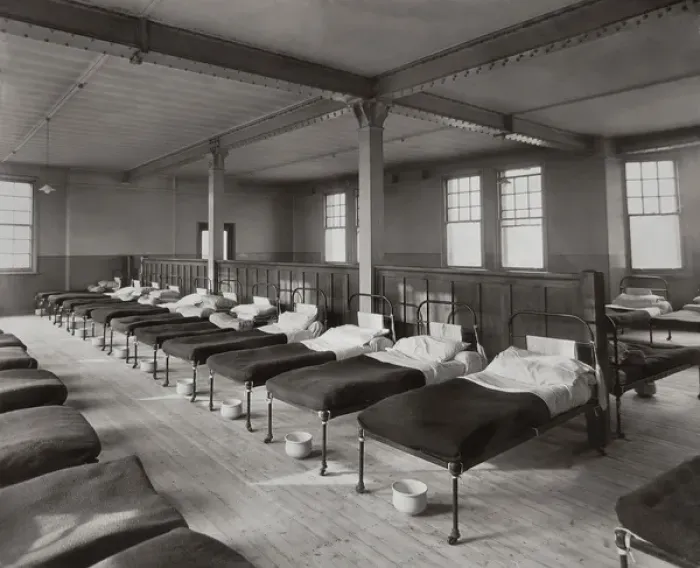 Framed Print : Dormitory at St Marylebone Workhouse, London Framed Print : Dormitory at St Marylebone Workhouse, London