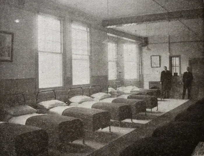 Framed Print : Dormitory at St Marylebone Workhouse, London Framed Print : Dormitory at St Marylebone Workhouse, London