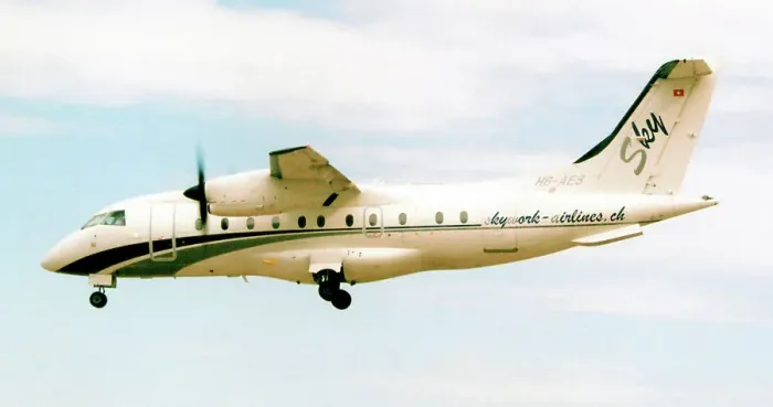 Framed Print : Dornier 328-110 HB-AES Framed Print : Dornier 328-110 HB-AES