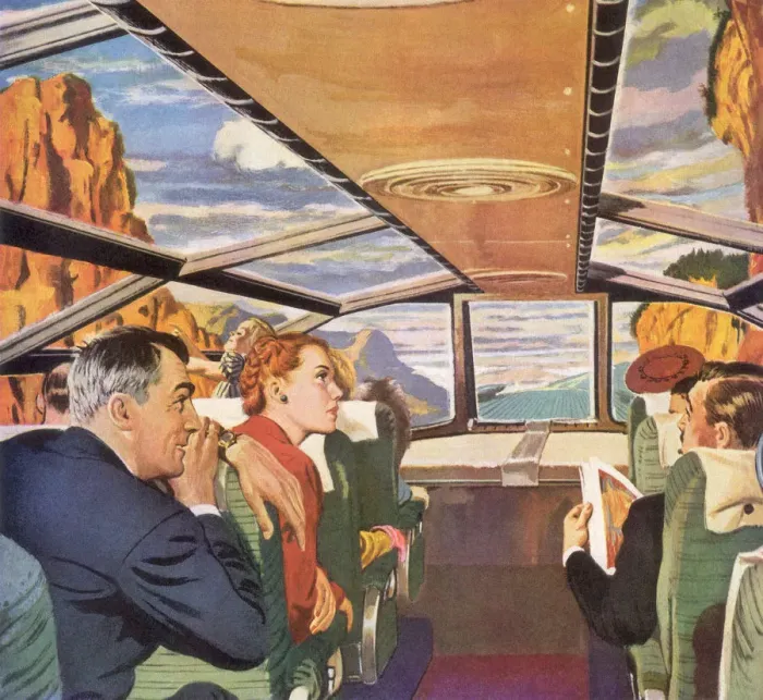 Framed Print : Double-Decker with a View Date: 1947 Framed Print : Double-Decker with a View Date: 1947