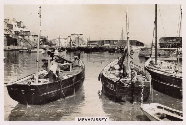 The Double Harbour of Mevagissy, Cornwall - Fishing Boats