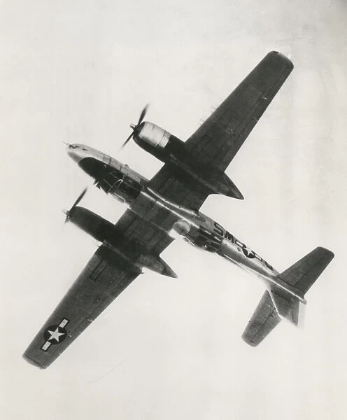 Douglas A26 Invader, bomber flying over Germany