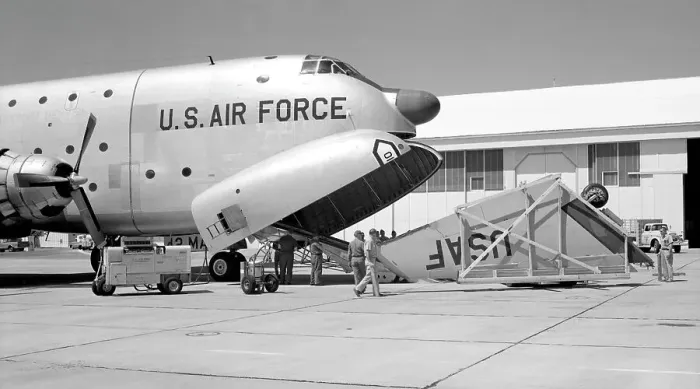 Framed Print : Douglas C-124C Globemaster II 51-168 & F-100A 52-5762 Framed Print : Douglas C-124C Globemaster II 51-168 & F-100A 52-5762