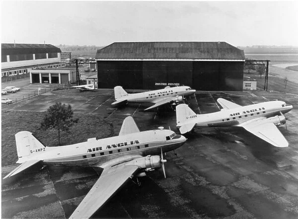 Three Douglas Dakotas of Air Anglia