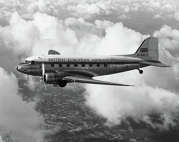 Douglas DC-3. Bea British European Airways Pionair Douglas Dc-3 Flying Date: 1940s