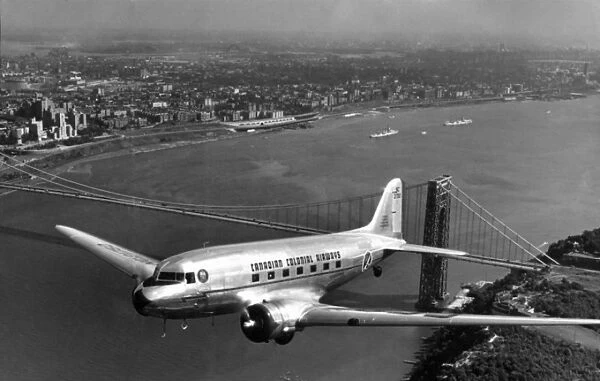 Douglas DC-3 of Canadian Colonial Airways over George W