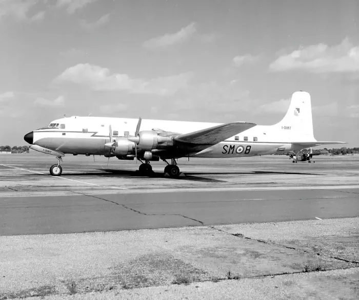 Framed Print : Douglas DC-6B I-DIMT - MM61923 Framed Print : Douglas DC-6B I-DIMT - MM61923
