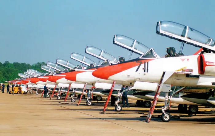 Framed Print : Douglas TA-4J Skyhawk - VT-7 flight line Framed Print : Douglas TA-4J Skyhawk - VT-7 flight line