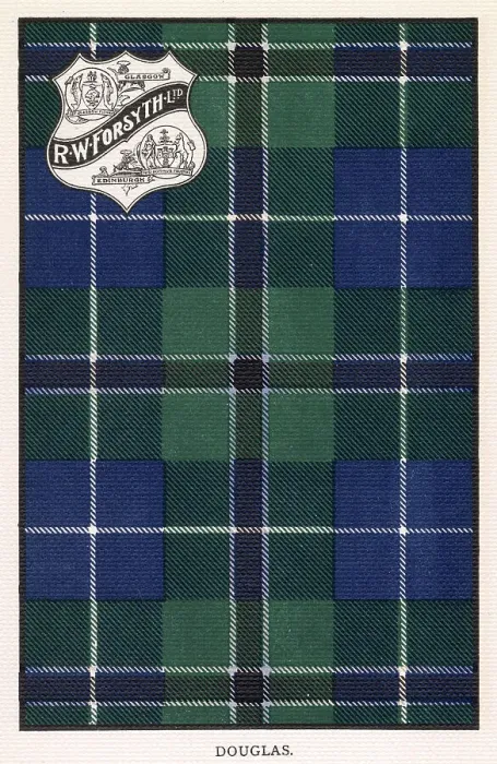 Framed Print : The Douglas Tartan. Date: circa 1902 Framed Print : The Douglas Tartan. Date: circa 1902