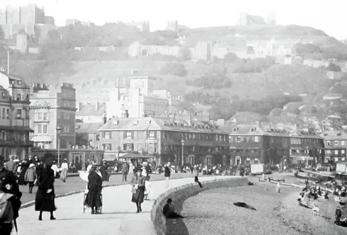 Framed Print : Dover Promenade, Victorian period Framed Print : Dover Promenade, Victorian period