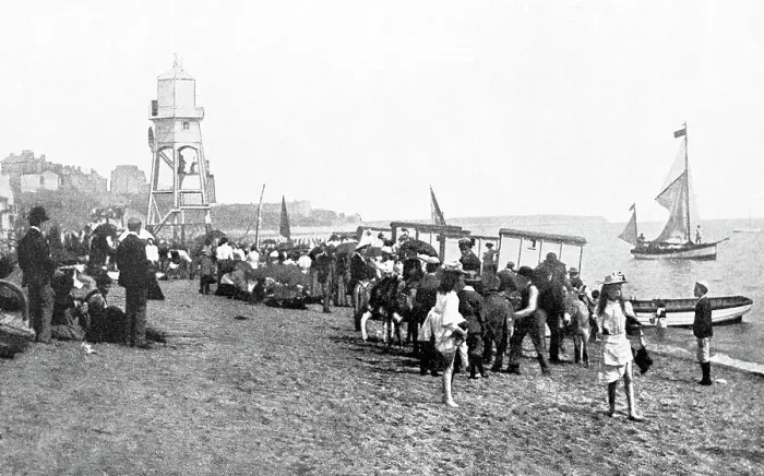 Framed Print : Dovercourt The Sands near Harwich early 1900s Framed Print : Dovercourt The Sands near Harwich early 1900s