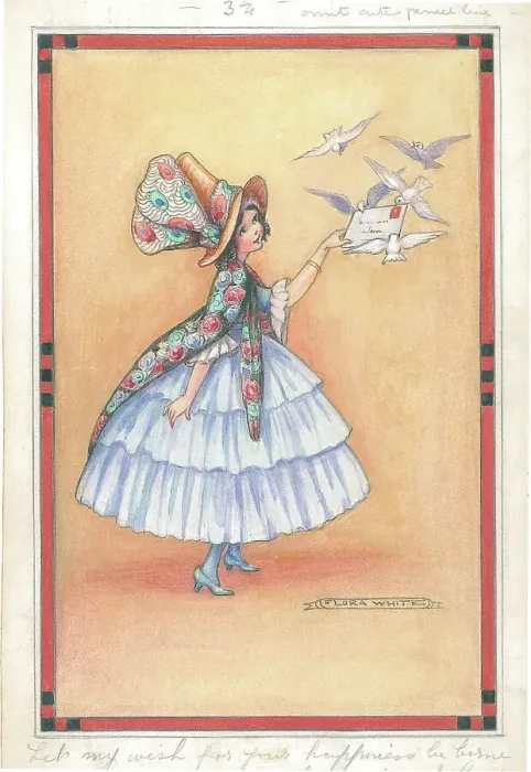 Framed Print : Doves taking letter from girl Framed Print : Doves taking letter from girl
