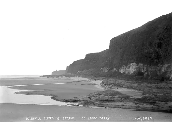 Framed Print : Downhill Cliffs and Strand, Co. Londonderry Framed Print : Downhill Cliffs and Strand, Co. Londonderry