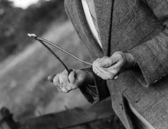 Framed Print : Dowsing / Holding the Rod Framed Print : Dowsing / Holding the Rod