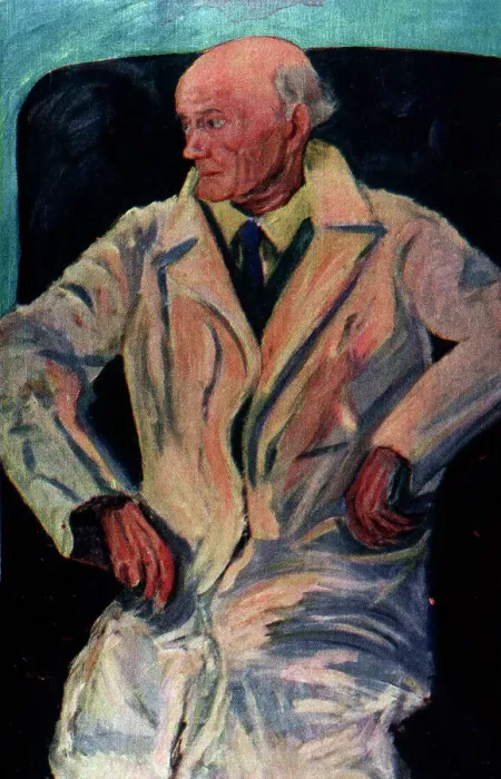 Framed Print : Dr Dillon. Portrait painting of Dr. Dillon seated, wearing a doctor's white coat Framed Print : Dr Dillon. Portrait painting of Dr. Dillon seated, wearing a doctor's white coat