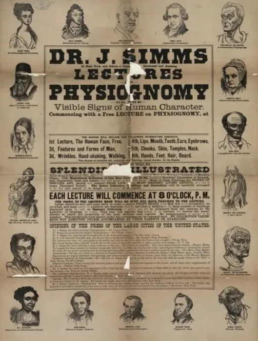 Framed Print : Dr. J. Simms. Lectures on physiognomy Framed Print : Dr. J. Simms. Lectures on physiognomy