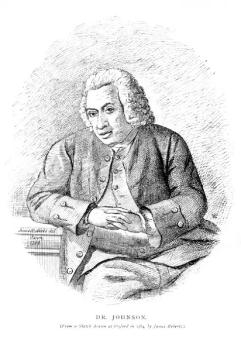 Framed Print : Dr Johnson Sketched Framed Print : Dr Johnson Sketched