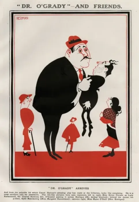 Framed Print : Dr O Grady Arrives - Cast caricatures Framed Print : Dr O Grady Arrives - Cast caricatures