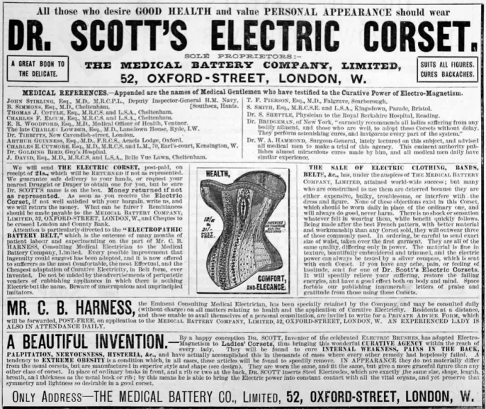 Framed Print : Dr. Scotts electric corset Framed Print : Dr. Scotts electric corset