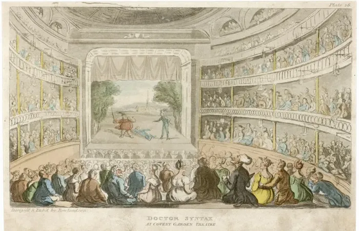Framed Print : Dr Syntax at Covent Garden Theatre Framed Print : Dr Syntax at Covent Garden Theatre