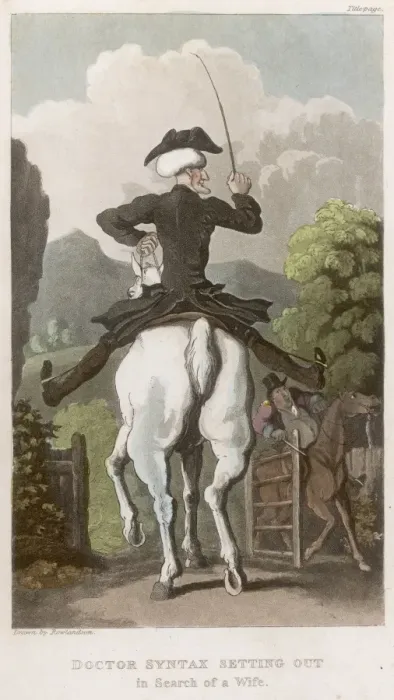 Framed Print : Dr Syntax on Horse 1820 Framed Print : Dr Syntax on Horse 1820