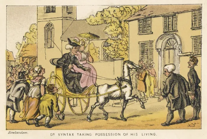Framed Print : Dr Syntax taking possession of his living Framed Print : Dr Syntax taking possession of his living