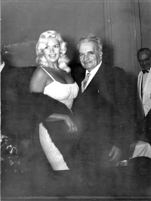 Framed Print : Dr Theodore von Krmn, 1881-1963, with the actress Jayn? Framed Print : Dr Theodore von Krmn, 1881-1963, with the actress Jayn?
