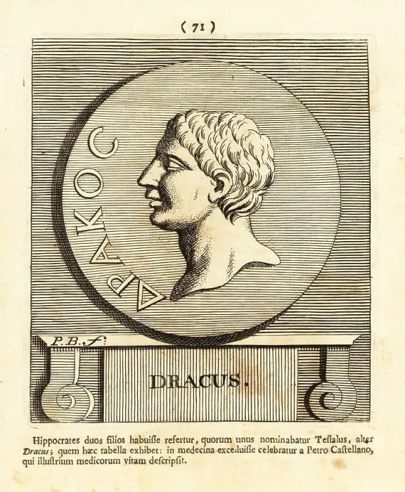 Framed Print : Draco I, Greek physician, son of Hippocrates Framed Print : Draco I, Greek physician, son of Hippocrates