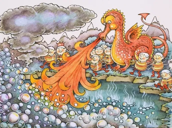 Framed Print : Dragon belching fire Framed Print : Dragon belching fire