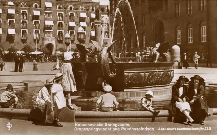 Framed Print : Dragon Fountain - Town Hall Square - Copenhagen, Denmark Framed Print : Dragon Fountain - Town Hall Square - Copenhagen, Denmark